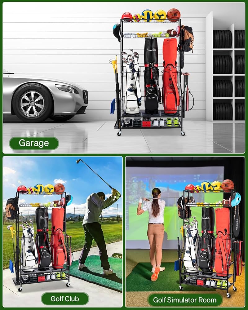 Amazon.com : FHXZH Golf Bag Storage Garage Organizer, 3 Golf